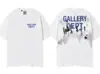 Gallery Dept Lavado y Desgastado Manga Corta Retro High Street Vintage Camiseta Suelta para Pareja Moderna