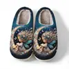 Pantuflas de algodón para comercio exterior para hombres y mujeres, lindas pantuflas para el hogar con estampado de animales de dibujos animados, POD transfronterizo JIT de una sola pieza envío directo