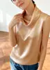 ¡Calidad Superior! Top sin mangas con cuello de acetato importado, Chaleco sedoso y único, Diseño ponible y atractivo para el verano
