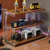 Soporte elevador para ordenador de escritorio, base elevadora para monitor, estante de almacenamiento multicapa, soporte para mando y auriculares para sala de juegos