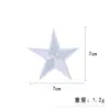 Pegatinas de tela de estrella de cinco puntas multicolor para sombrero, ropa, abrigo, decoración bordada, parche para agujero, pegatinas de tela, decoración de bordado por computadora, venta al por mayor
