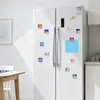 Escena de ensueño Rilakkuma calcomanía magnética, escenario de mercado nocturno de flor de cerezo, cielo estrellado, decoración para refrigerador del hogar, calcomanía de mensaje, imán suave