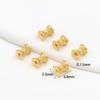 Cuentas Espaciadoras Flor de Seis Pétalos Chapadas en Oro Real de 18 Quilates que Conservan el Color con Agujeros Horizontales, Cuentas que Conservan el Color Cubiertas de Oro, Cuentas Sueltas, Accesorios para Pulseras DIY D139