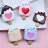 Accesorios de resina de helado de amor grande pegamento de crema para funda de teléfono DIY llavero de refrigerador colgante lote
