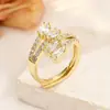 Anillos de Moño Elegantes y Exquisitos en Varios Estilos, Anillos de Circonita de Lujo Ligero Transfronterizos, Estilo Ins Europeo y Americano con Sensación de Alta Gama