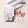 Novos Acessórios para Nail Art: Textura Metálica de Tulipa, Estilo Levemente Luxuoso, Flor Rosa com Gotejamento de Óleo, Strass de Unha Tendência, Decorações Florais