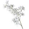 Materiais florais em tons de branco para salões de casamento, móveis para vitrines, adereços de flores de seda para decoração suave, arranjos de flores, marcadores de corredor, buquês artificiais atacado