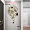 Reloj de Pared de Hierro Estilo Chino Nuevo Creativo Decoración de Pared para Entrada de Sala de Estar Reloj para Hogar Restaurante Estudio Reloj Silencioso
