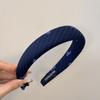 Tiara Faixa Azul Fresca Listrada com Laço para Meninas, Elegante de Alta Qualidade, Tiara Versátil, Presilha de Cabelo e Acessórios de Cabelo