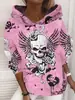 Suéter Transfronterizo para Hombre Calavera Impresión Digital 3D Sudadera con Capucha Suéter para Hombre Sudadera de Alta Calidad