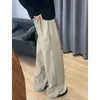 Pantalones de traje a rayas estilo Old Money para ir al trabajo en otoño, Pantalones Yamamoto, Corte holgado, Caída, Pierna ancha, Casual, Versátil, Adelgazantes, Pantalones de pierna recta