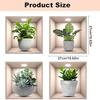 Comércio Exterior Aquarela Folhas de Plantas Verdes Janela Falsa Quarto Sala de Estar Entrada Decoração de Parede de Fundo para Casa Adesivo de Parede Autoadesivo de PVC