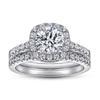 Conjunto de joyas de plata esterlina S925, conjunto de anillo de estilo europeo y americano, anillo de circonita redonda, pendientes de diamantes en fila, collar simple, conjunto de tres piezas