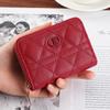 Bolsa para Tarjetas de Diamante Antidesmagnetización Bolsillo Niche Femenino Diseño DD Exquisito Alta Calidad Multitarjeta Pequeño Órgano Estuche de Tarjetas con Cremallera Bolsa para ID