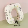 Almohada de Viaje en Forma de U para el Cuello, Almohada Portátil para Avión, Reposacabezas para el Cuello de Coche, para Dormir en Viajes Largos, Almohada Cervical en Forma de U para Trenes de Alta Velocidad