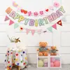 # Festa de Aniversário Feliz Crianças Primeira Festa de Aniversário Decoração Bandeira de Aniversário Cordão de Bandeirinhas Cenário Layout Bandeira Pendurada Bandeira Colorida Lote