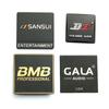 Personalizado Cosido a Mano Herrajes Letra Equipaje Metal Placa de Nombre Logotipo Punzonado Marca de Ropa Señales de Aleación de Zinc Personalizado