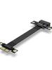 Cable de Extensión Pci-E3.0 Pciex1 Interfaz 1X Tarjeta de Red Tarjeta de Sonido Ranura Pequeña Cable Adaptador 1X Vertical 90 Grados
