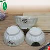 Tienda de desayunos tazón de avena belleza de porcelana plato de fábrica al por mayor tazón de sopa de arroz y wonton restaurante vajilla gruesa creativa