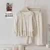 Pijama de Algodón Puro para Niñas 'Conejo Panadero Otoño 2026', Algodón 100% Clase A, Conjunto de Ropa de Casa Estilo Bosque con Muñeca