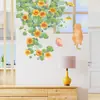 Novos Adesivos de Parede Gatinho Trepando Janela Flor Vinha Desenho Animado LD64016 Decoração de Sala de Estar Varanda Adesivos de Parede PVC Autoadesivos