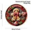 Colgantes Populares Navideños de Estilo Nórdico para Puerta Decoraciones de Pared Feliz Navidad Accesorios Festivos