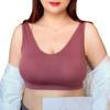 Plus Fertilizante Transfronteiriço Sutiã Esportivo Enrolamento de Fio Sem Costura Peito à Prova de Choque Versátil Respirável Camiseta Íntima para Mulheres