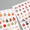 Pegatinas de Uñas Nuevas Transfronterizas ins Invierno Navidad Papá Noel Muñeco de Nieve Árbol de Navidad Pegatinas Adhesivas para Uñas