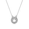 Collar con Forma de Anillo Geométrico y Moño Microincrustado de Diamante Más Vendido de Amazon para Mujer, Pendientes de Cadena para Clavícula Exquisitos y Versátiles