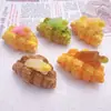 Juguete de Comida Simulada Croissant Helado Pegamento de Crema DIY para Manualidades Funda de Teléfono Móvil Hebilla de Zapato Colgante Adornos de Escena Material de Resina