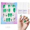 24 Peças de Unhas Postiças Usáveis para Adultos Produtos Acabados Transfronteiriços Patches de Manicure de Alta Qualidade Manicure Amêndoa Removível Atacado