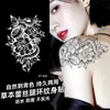 Pegatinas de Tatuaje de Jugo Herbal de Flor y Serpiente Sencillas, Impermeables y a Prueba de Sudor, Alta Calidad, para Hombres y Mujeres, para Brazos, Clavículas y Costado de la Cintura, No Reflectantes