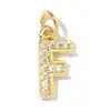 Colgante de letra 26 con diamantes de estilo europeo y americano, para hacer tú mismo, de cobre y circonita para mujer, chapado en oro real de 18k, collar, pendientes y accesorios de la A a la Z