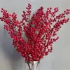 Fruta Roja Fruta de la Fortuna Adorno de Decoración de Año Nuevo Cubo de la Suerte Hoja de Ginkgo Dorada Fruta de la Prosperidad Flor de Nochevieja Flor Artificial