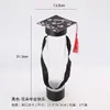 Ramo de Crisantemo Ping Pong de Tallo Único de Temporada de Graduación con Gorro de Graduación, Caja de Embalaje para Ramo de Graduación de Secundaria y Universidad, Cubo Bolso para Ramo