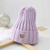 Gorro de lana de color caramelo para niños, invierno 2022, cálido, combinable, transpirable, agradable para la piel.