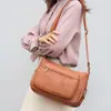 Bolsa Quadrada Pequena para Mulheres 2024 Bolsa Transversal Feminina Nova Bolsa Dumpling Multicamadas Bolsa de Ombro de Grande Capacidade Atacado de Comércio Exterior