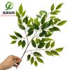 Dongguan planta verde artificial Árbol grande rama plana Hoja Naranja Hoja de Arce Higuera Francesa hoja de té hoja de plástico