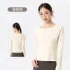 Roupas de Yoga Modeladoras Processadas e Personalizadas Manga Longa Feminina Respirável Pilates Fitness Roupas Corrida Treinamento Tops Esportivos