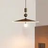 Luminária pendente minimalista italiana de aço inoxidável para quarto, com cabeça prateada e holofote inteligente, compatível com o aplicativo Mi Home, livre de liga metálica