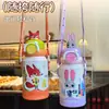 Copo térmico infantil Zootopia, aço inoxidável de alta estética, design fofo de desenho animado para estudantes, copo pequeno portátil com tampa traseira