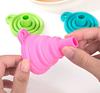 Funil Retrátil Dobrável Ponto a Ponto Doméstico de Silicone para Drenagem de Óleo Divisor de Líquidos Funil Drenador de Vinho Panela de Óleo Funil Pequeno