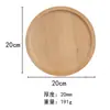 Bandeja de Madera Maciza Plato de Madera Completo Plato Japonés para Cena de Sushi Plato Redondo de Tronco de Haya Platillo Bandeja para Té Tamaño Dim Plato para Olla