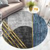 Alfombra redonda para sala de estar, estilo nórdico, para dormitorio, mesita de noche, resistente a la suciedad, para colgar en la pared, para tocador, silla de ordenador, alfombra ligera de lujo