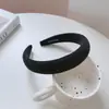 Serie marrón leche diadema ancho de esponja gruesa borde ancho pinza para el pelo alta suave cara pegajosa diadema para lavar la cara cara pequeña accesorios para el cabello japoneses y coreanos para mujer