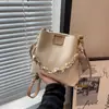 Bolso Cubo de Textura de Alta Gama para Mujer 2023 Nuevo de Moda Popular Cadena de Nicho Bolso Bandolera Bolso Cubo