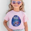 Camiseta Impresa de Grupo de Chicas Coreanas K-Pop 230g Algodón Puro Cuello Redondo Manga Corta Grande, Mediana y Pequeña Ropa para Niños Top 1010-5