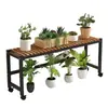 Novo Modelo 2025 Carrinho de Flores com Rodas para Sala de Estar, Suporte de Chão, Rack de Armazenamento Móvel para Varanda, Suporte de Vasos de Flores Escalonado Multicamadas
