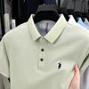 Nueva Camisa Polo Primavera 2026 Camiseta de Manga Corta para Hombre Verano Algodón Transpirable Camisa de Manga Corta con Cuello Bordado para Hombres de Mediana Edad