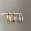 Pendientes Largos Casuales de Doble Capa para Mujer, Gama Alta, Que Resaltan el Rostro, Pendientes de Aro Pequeños Lisos, Pendientes de Círculo, Pendientes Sexy y Pendientes